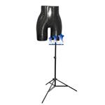 Inflatable Female Panty Form, with MS12 Stand, Shiny Black